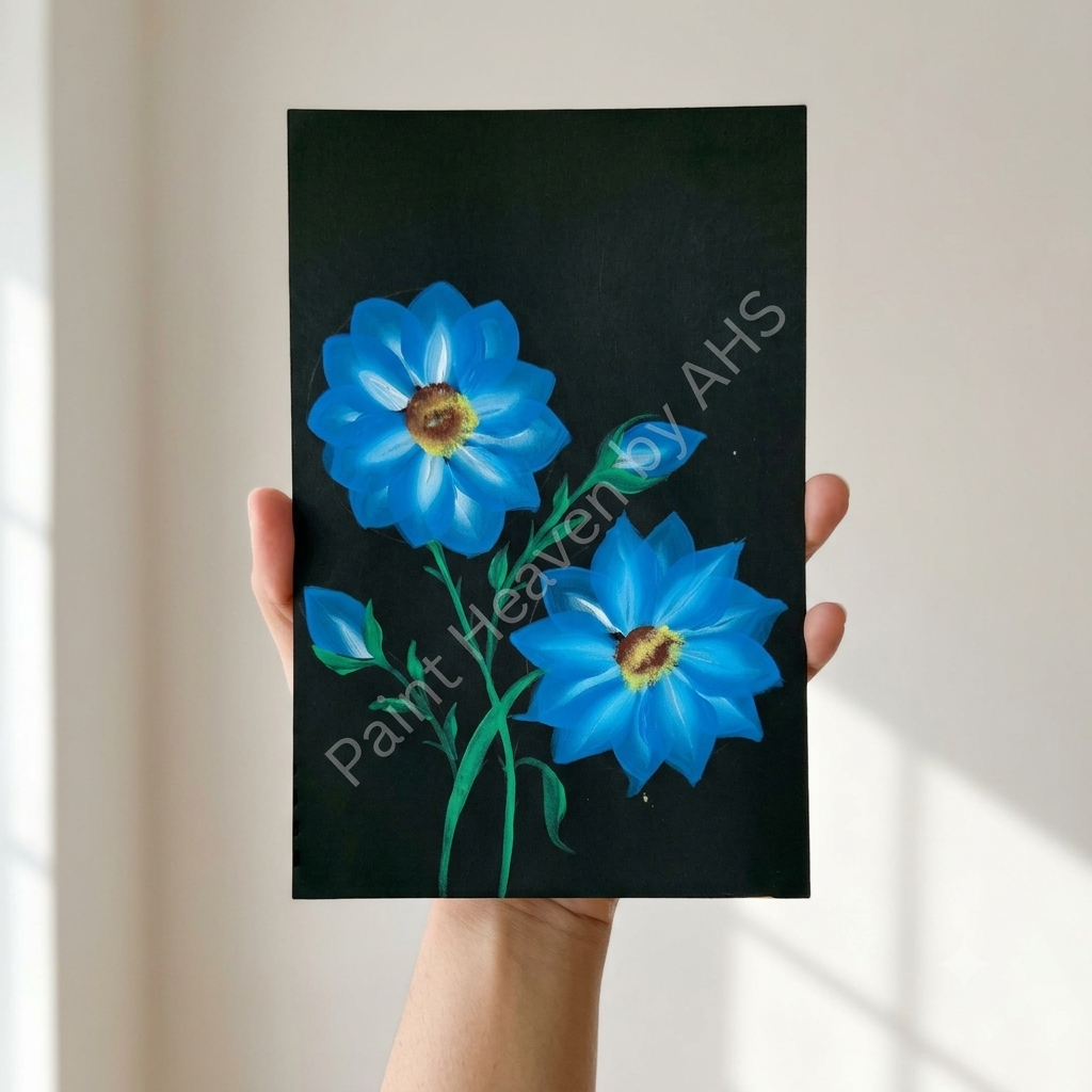 Paint Heaven by AHS printable wall art size guide, 6x8in and A4 print sizes
