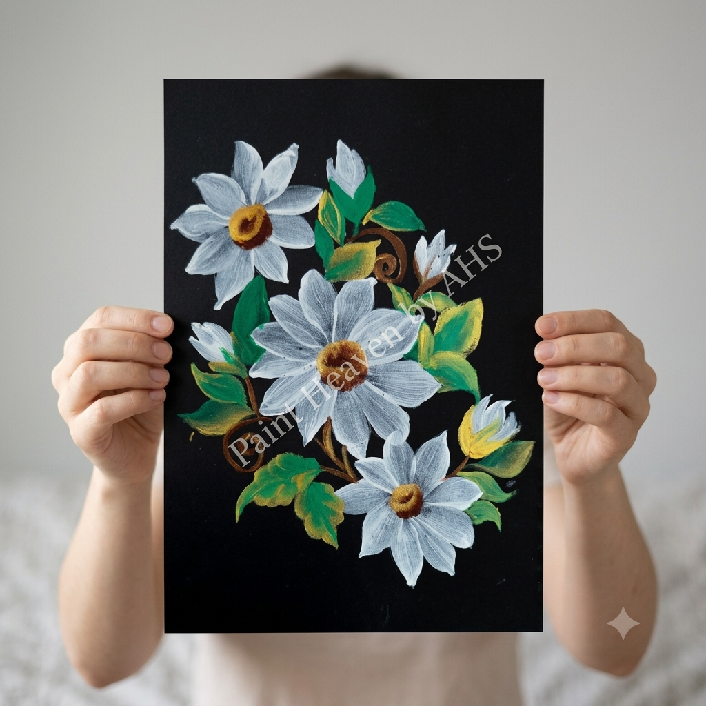 Paint Heaven by AHS printable wall art size guide, 6x8in and A4 print sizes
