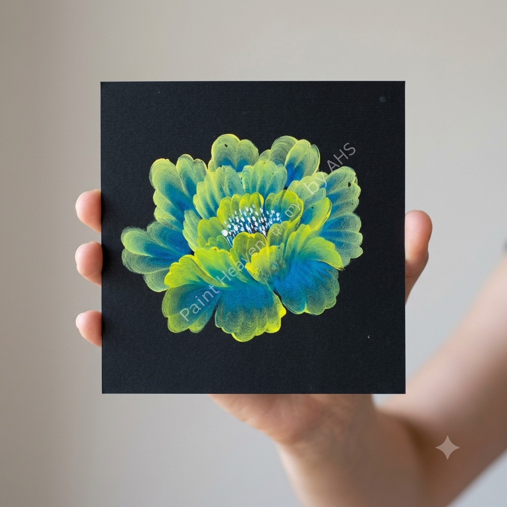 Paint Heaven by AHS printable wall art size guide, 6x8in and A4 print sizes
