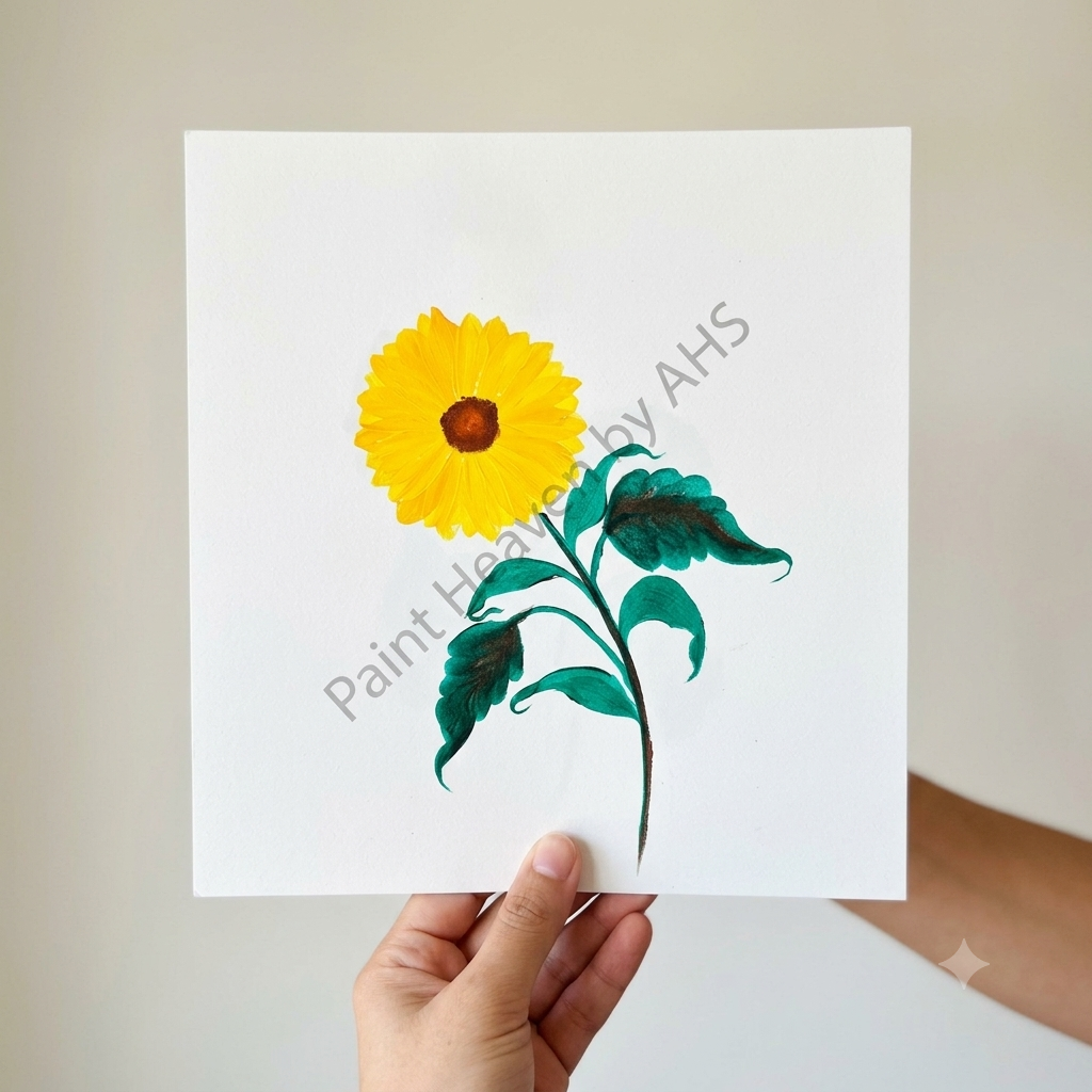 Paint Heaven by AHS printable wall art size guide, 6x8in and A4 print sizes
