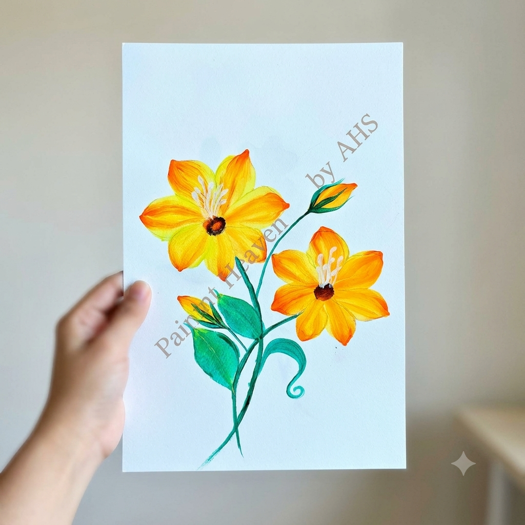 Paint Heaven by AHS printable wall art size guide, 6x8in and A4 print sizes
