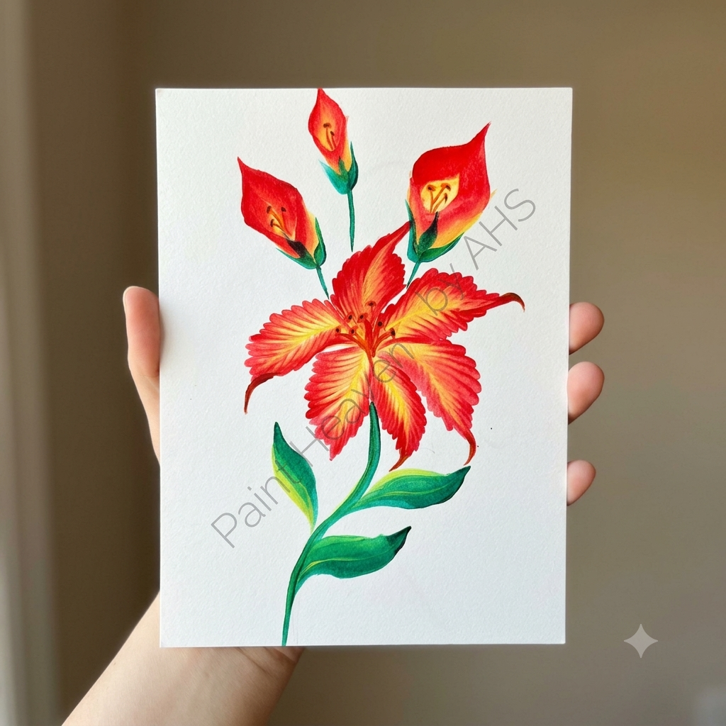 Paint Heaven by AHS printable wall art size guide, 6x8in and A4 print sizes
