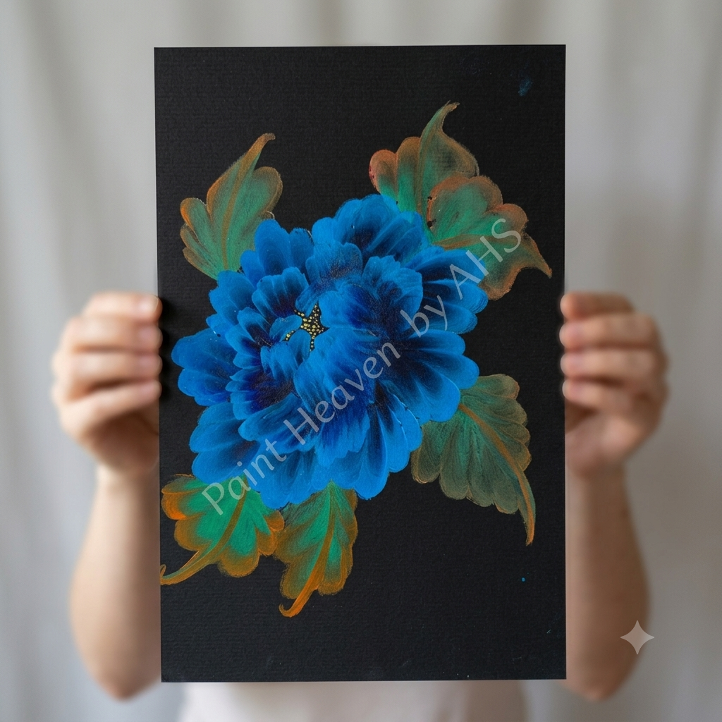 Paint Heaven by AHS printable wall art size guide, 6x8in and A4 print sizes

